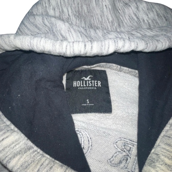 Hollister California Panther Los Angeles Men’s Hoodies Size Small Grey Blue VTG - Picture 5 of 7